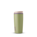 SmoothSip 20oz in Hip Cactus, olive green tumbler body with cream flip-style lid, slim purple accent ring, and purple Owala logo