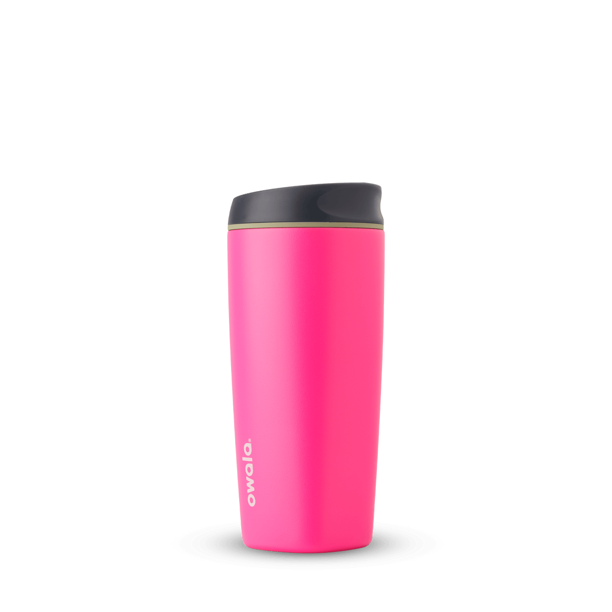 SmoothSip 20oz in Cloudscape, off-white cream tumbler body with charcoal gray flip-style lid and mint green accent ring